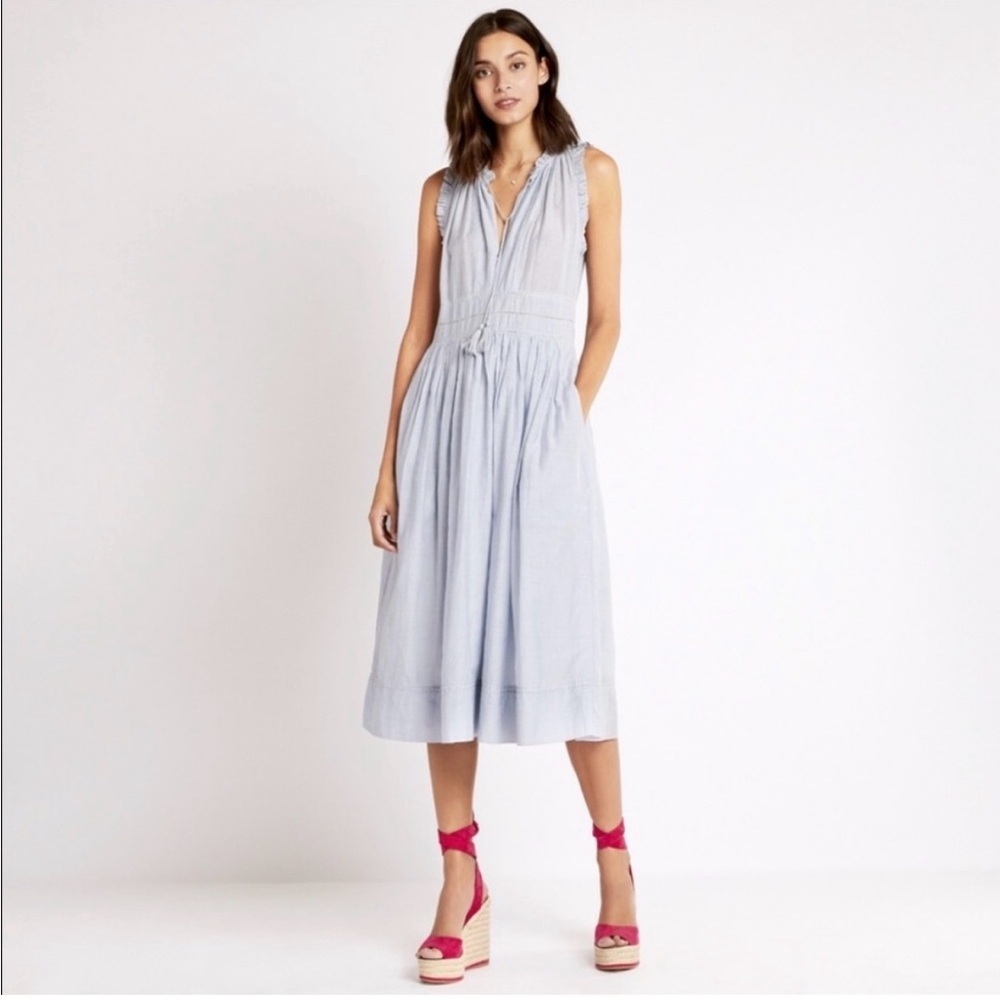 Ulla Johnson Light Blue Sleeveless Midi Dress